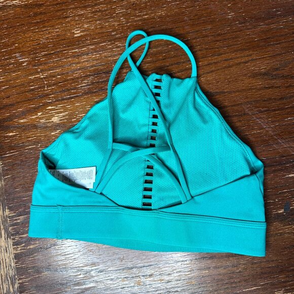 Nike Training Rainbow Ladder Indy Sports Bra Womens Green Size XS Polyester/Span - Picture 3 of 7